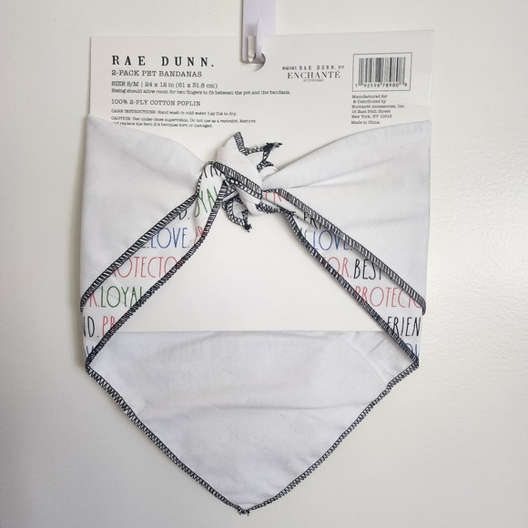 Rae Dunn Good Girl Pet Bandanna 2-Pack S / M - Picture 6 of 10